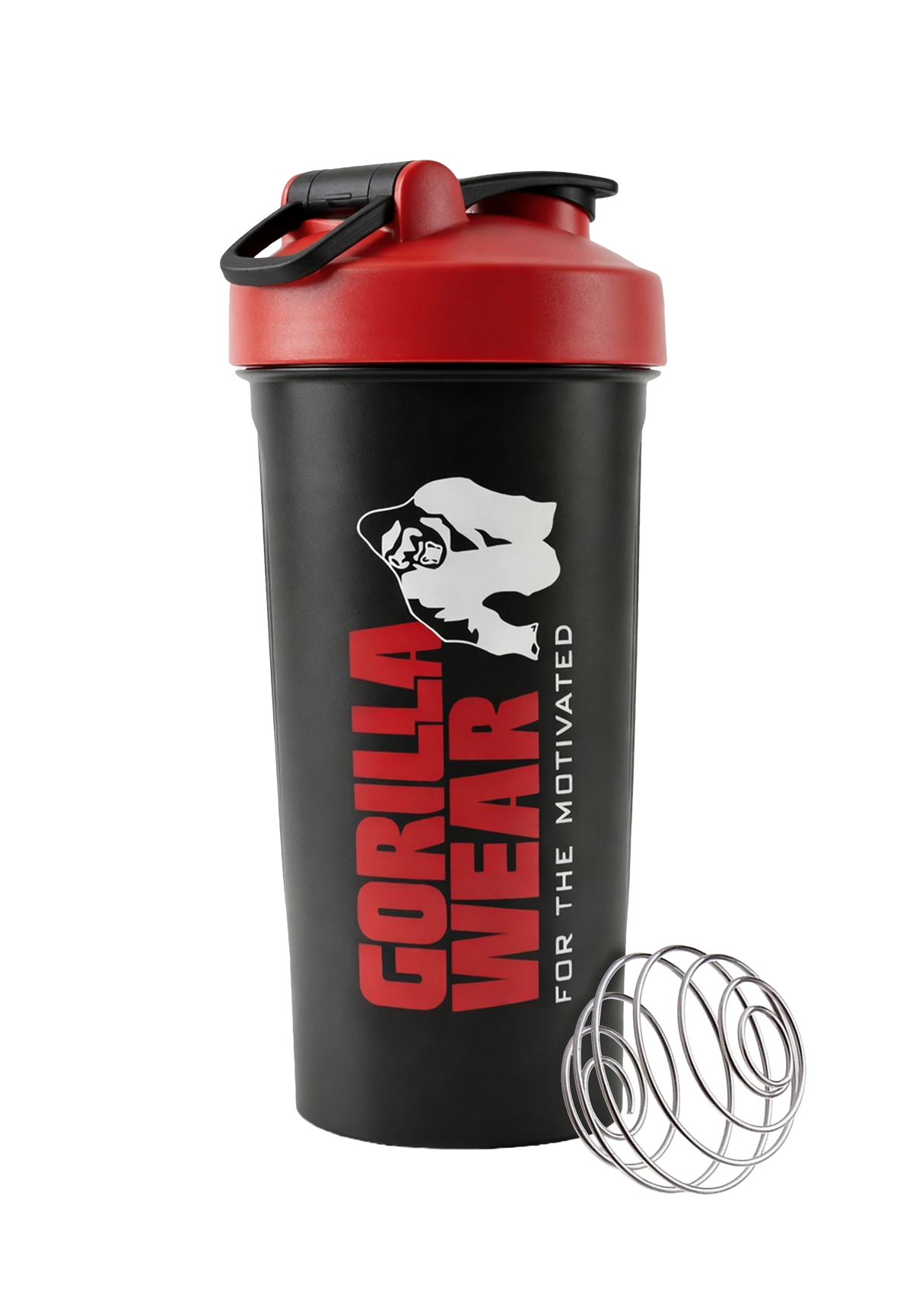 Gorilla Wear XXL Power Shaker 1000ML - Black/Red - Front View
