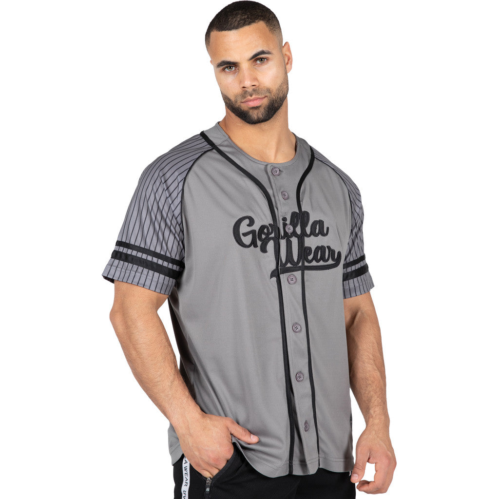 Gorilla Wear 82 Baseball Jersey T-Shirt & Tops Gray