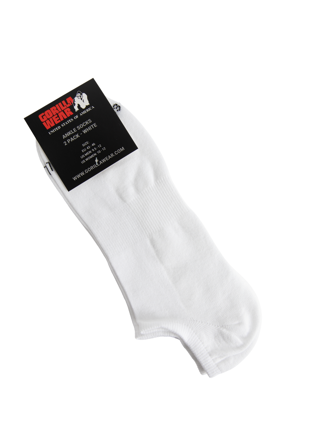 Gorilla Wear Ankle Socks 2-Pack Socks White