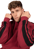 Gorilla Wear Banks Oversized Hoodie Hoodie & Sweatshirt Burgundy Red/Black