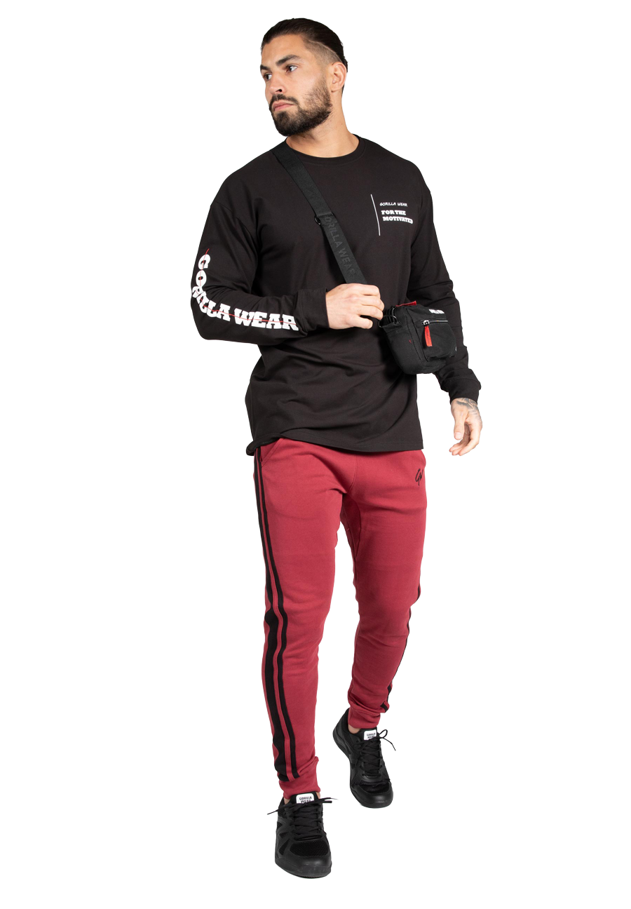 Gorilla Wear Boise Oversized Long Sleeve T-Shirt & Tops Black