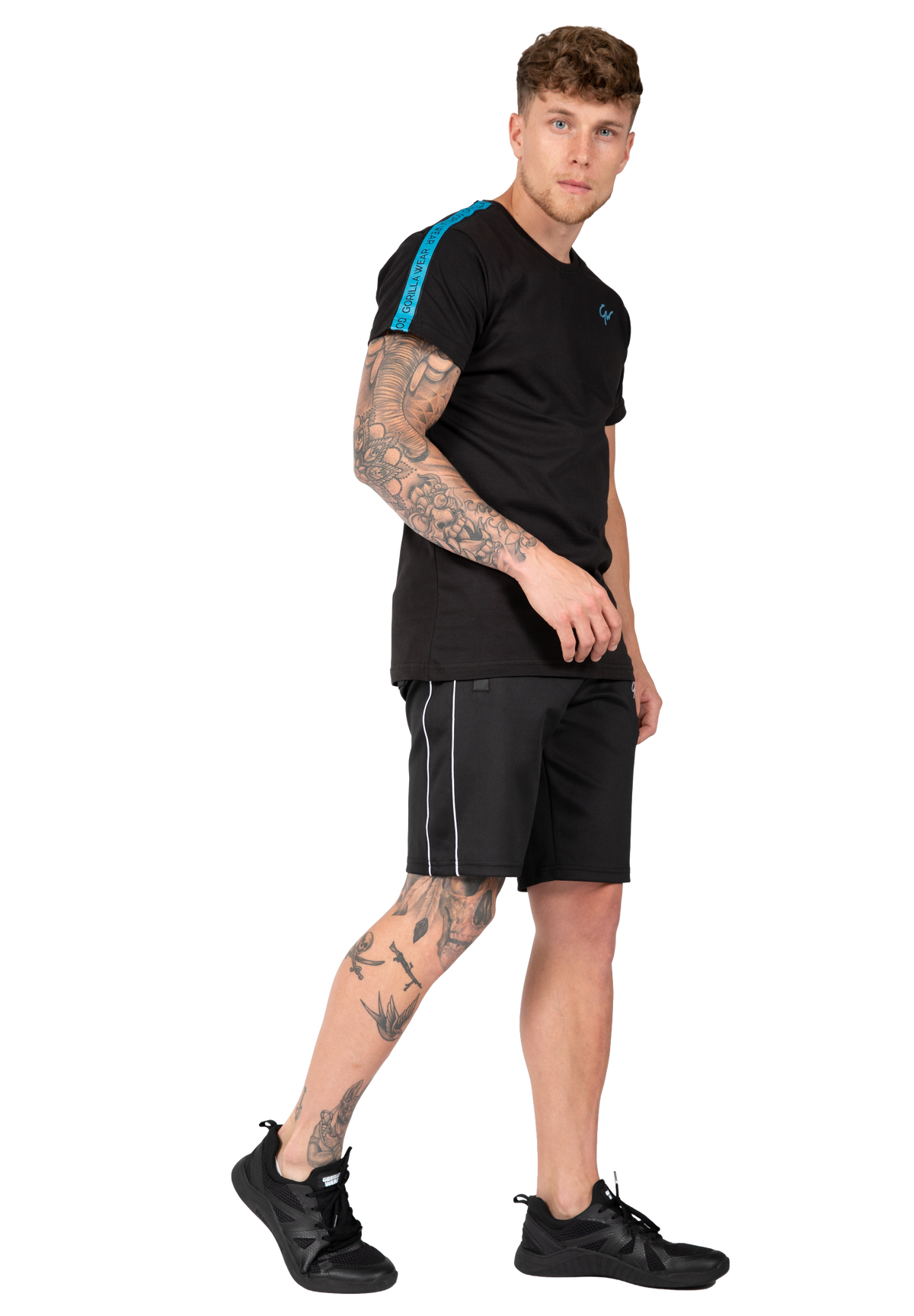 Gorilla Wear Chester T-shirt T-Shirt & Tops Black/Blue