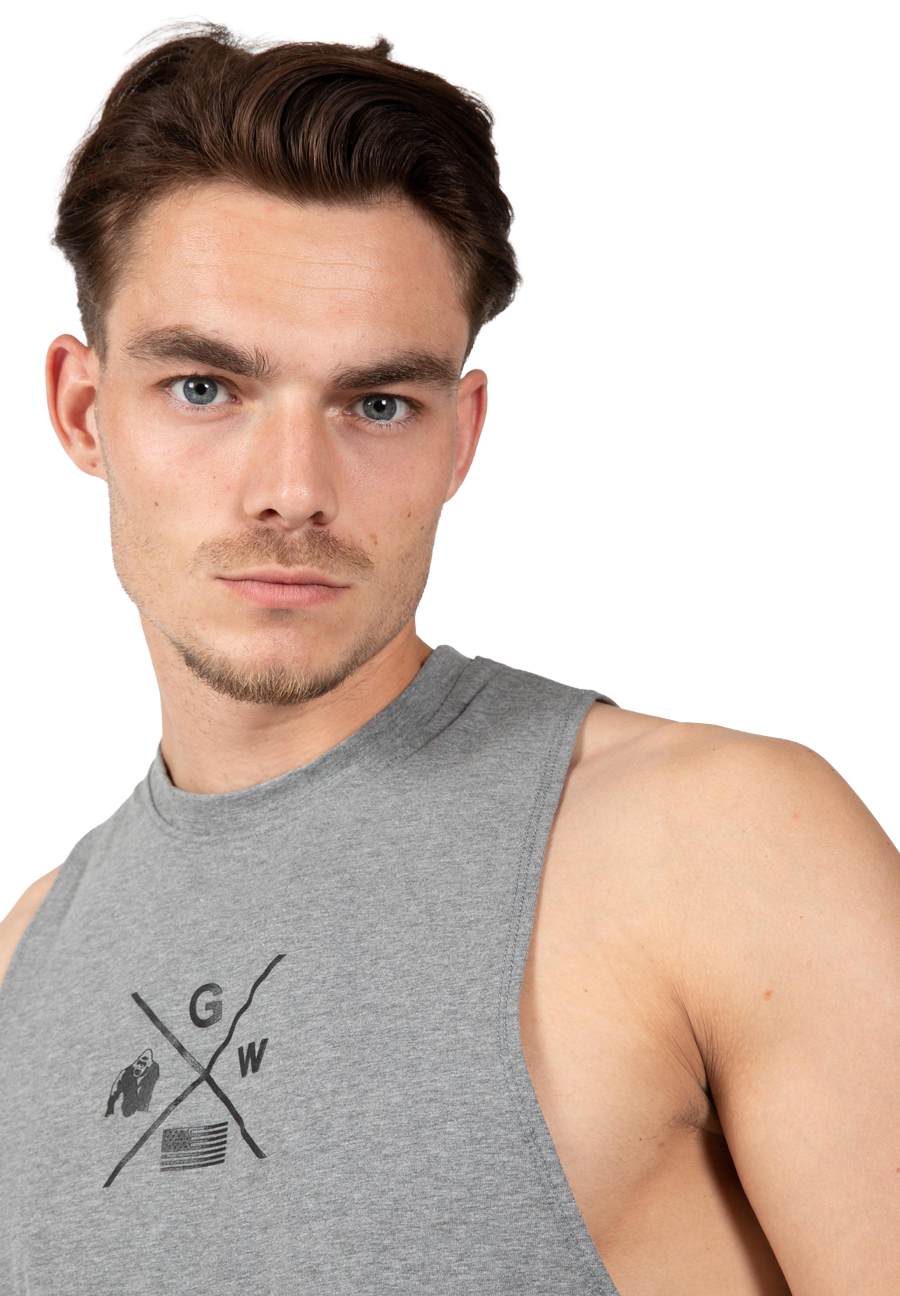Gorilla Wear Cisco Drop Armhole Tank Top Tank Top Gray/Black