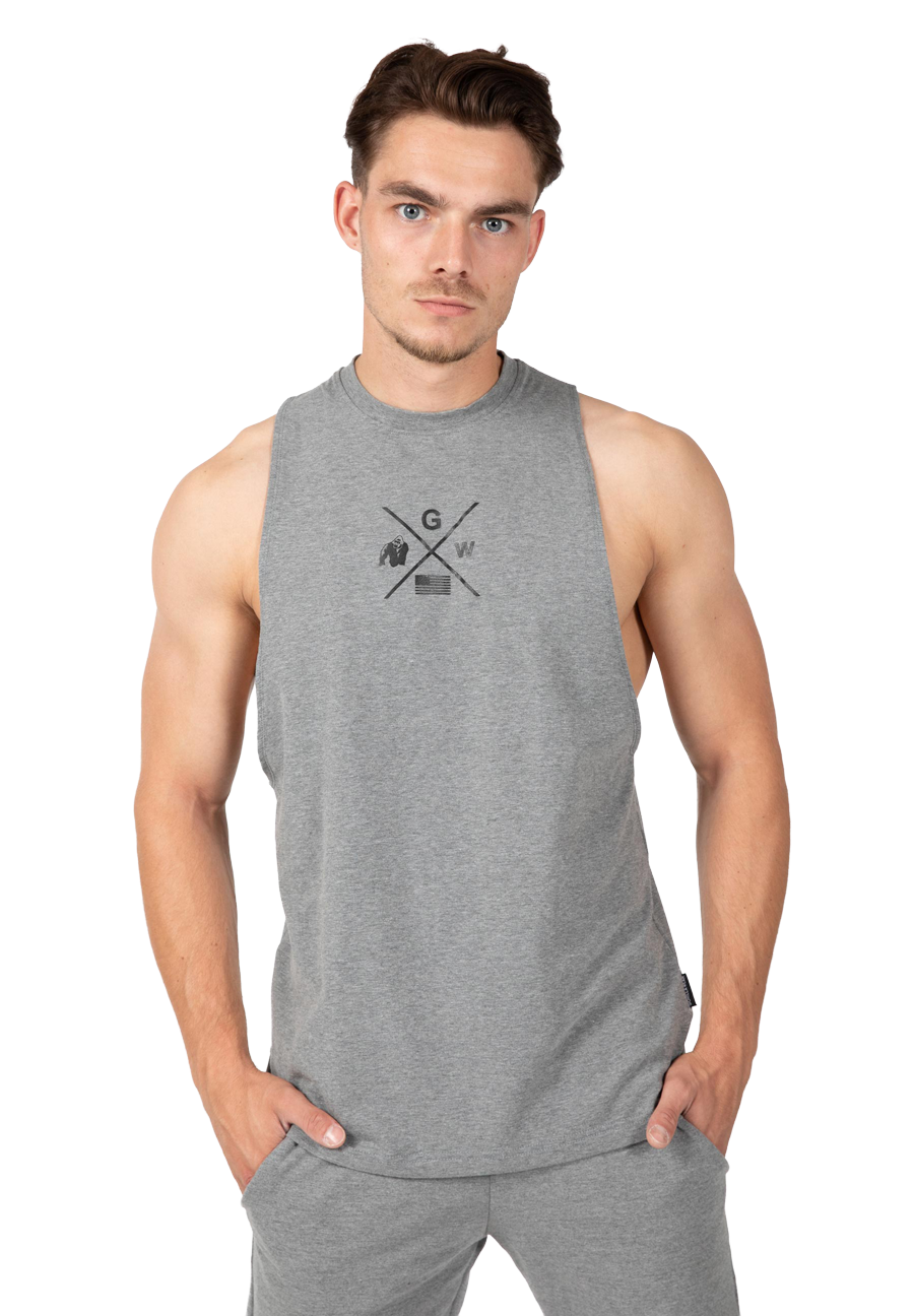 Gorilla Wear Cisco Drop Armhole Tank Top Tank Top Gray/Black
