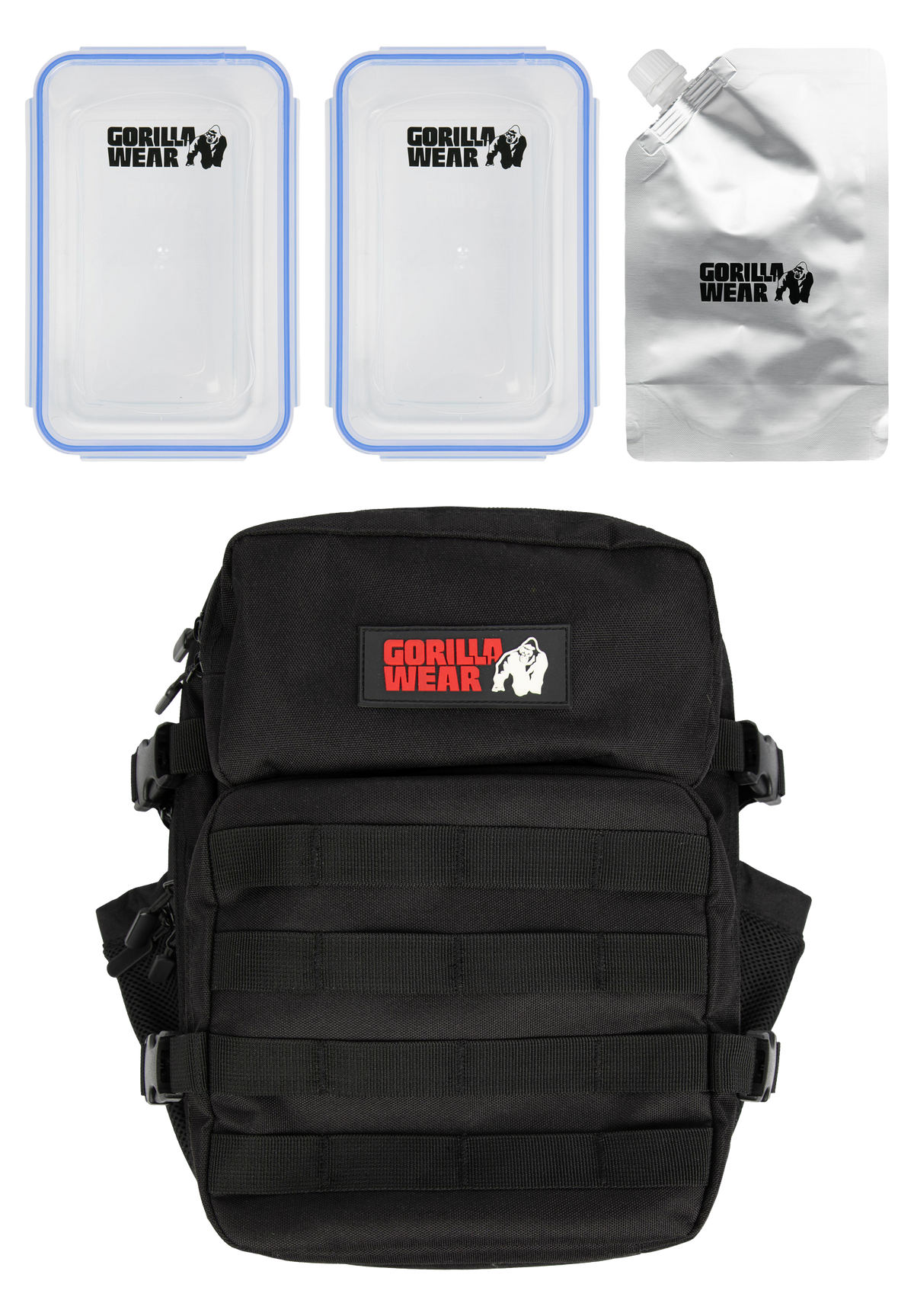 Gorilla Wear Clyde Meal Prep Backpack Gym Bags & Backpacks Black