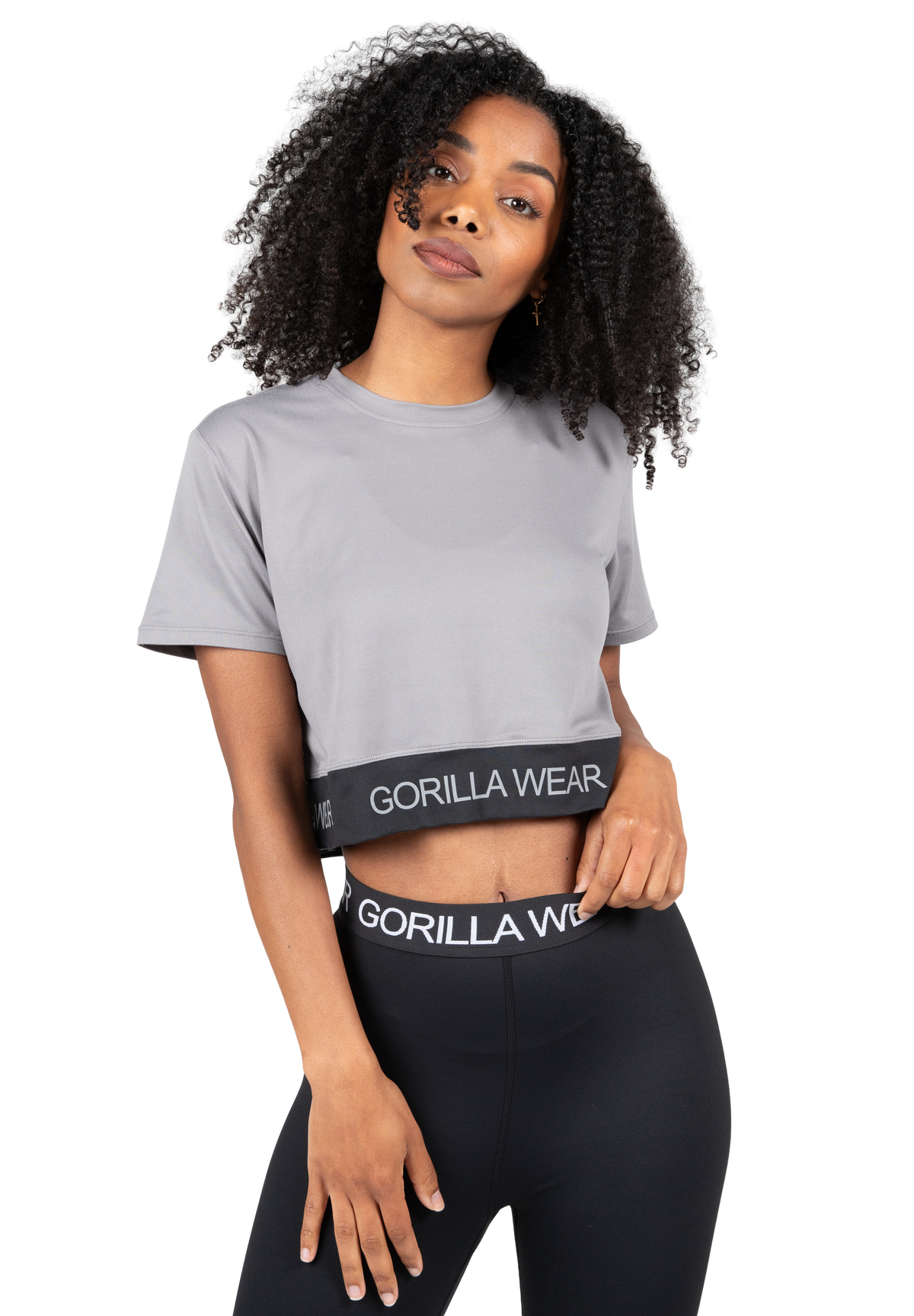 Gorilla Wear Colby Cropped T-Shirt T-Shirt & Tops Gray