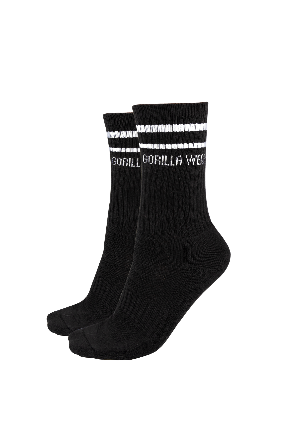Gorilla Wear Crew Socks - 2 Pack Black