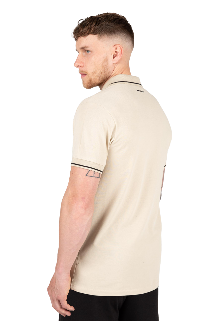 Gorilla Wear Delano Polo T-Shirt & Tops Beige/Black