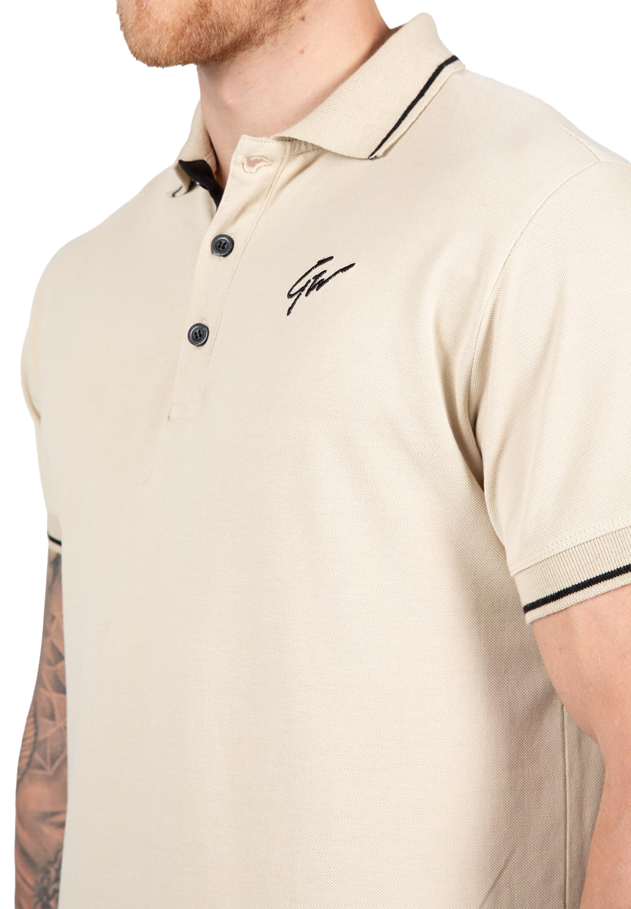 Gorilla Wear Delano Polo T-Shirt & Tops Beige/Black