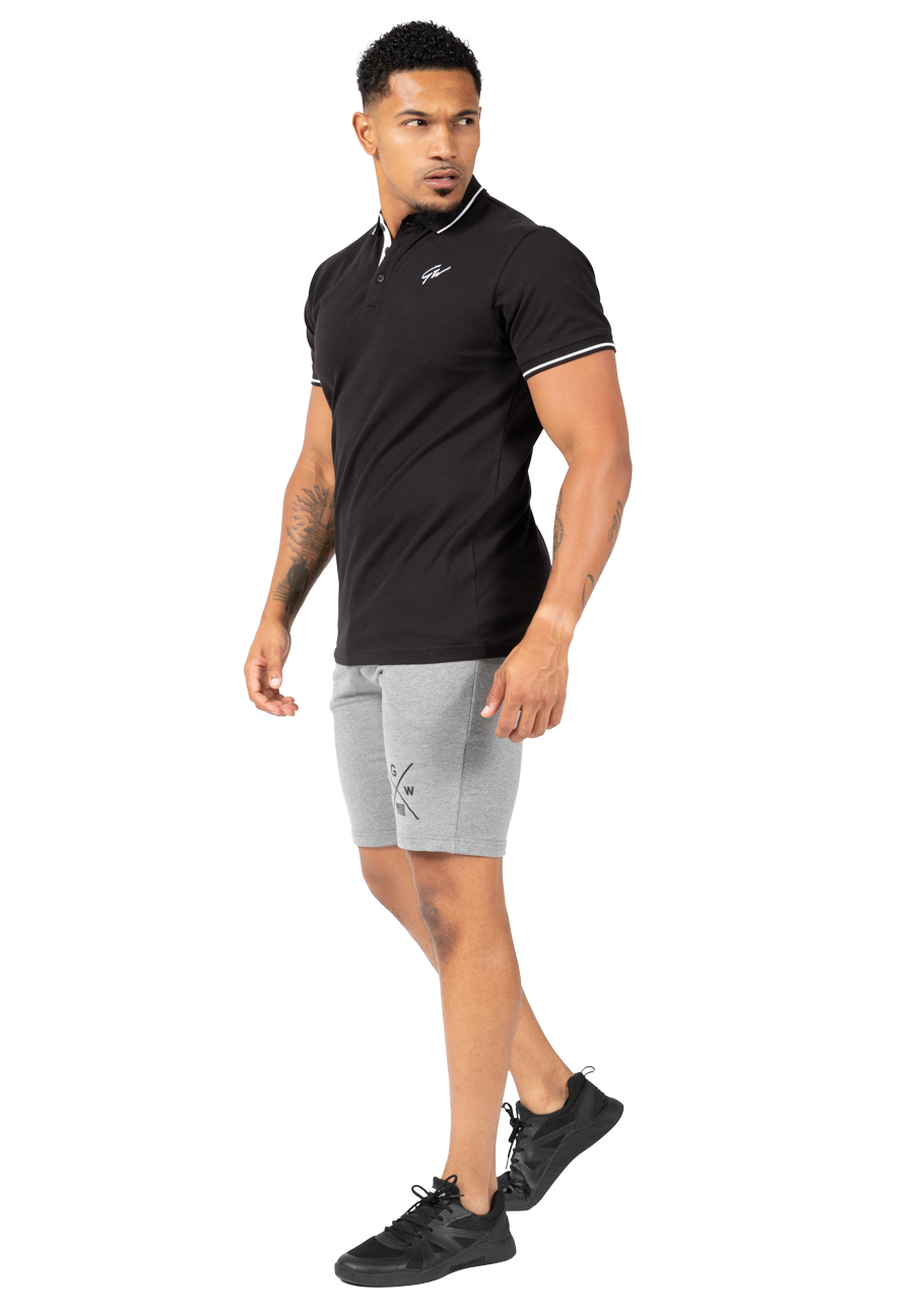 Gorilla Wear Delano Polo T-Shirt & Tops Black/White