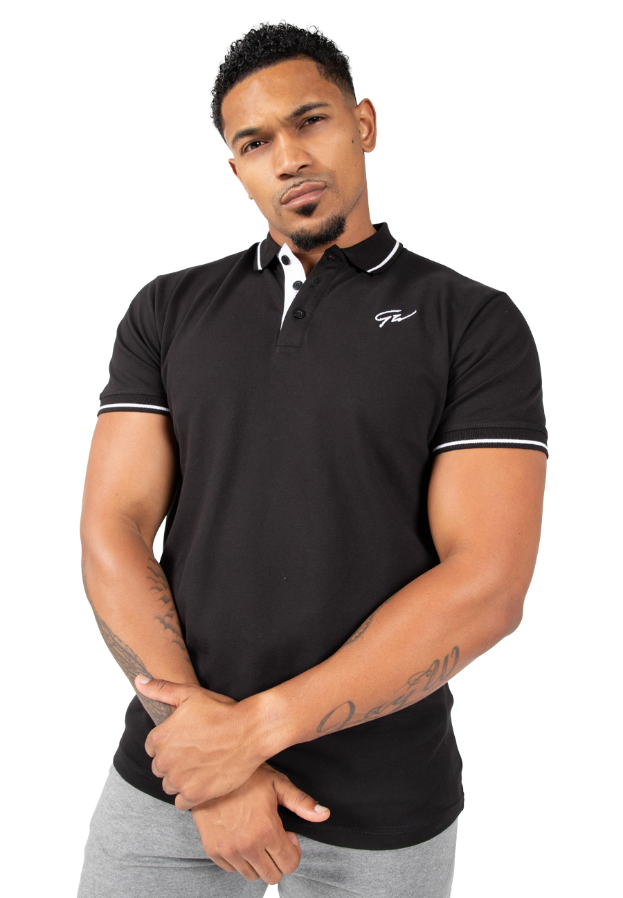 Gorilla Wear Delano Polo T-Shirt & Tops Black/White