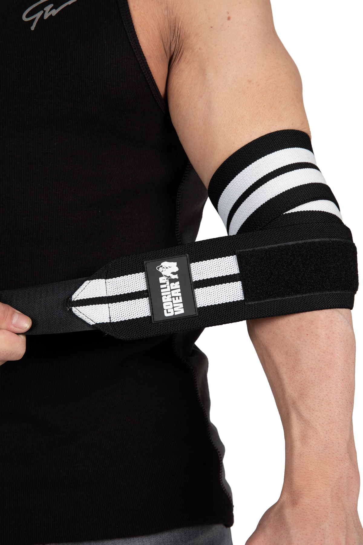 Gorilla Wear Elbow Wraps Lifting Straps & Wraps Black/White