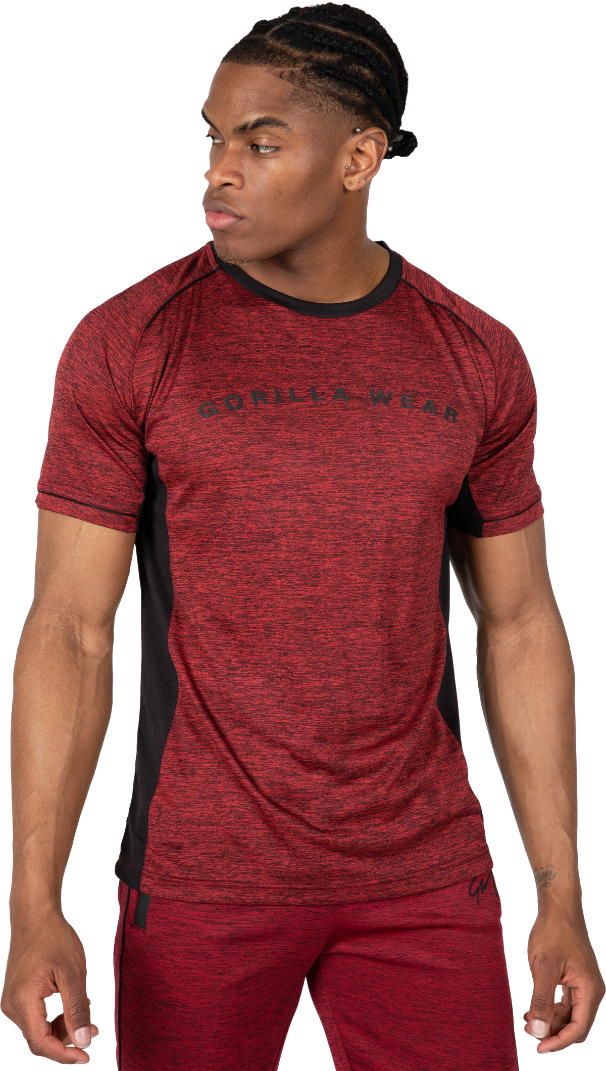 Gorilla Wear Fremont T-Shirt T-Shirt & Tops Burgundy Red/Black