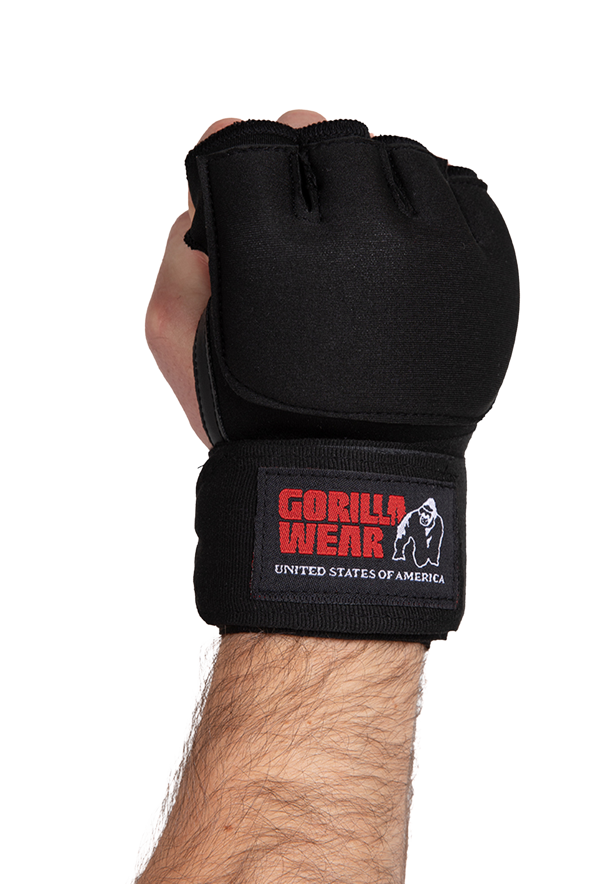 Gorilla Wear Gel Glove Wraps Fight Gear Black/White