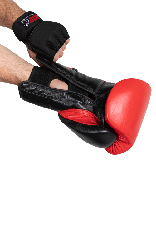 Gorilla Wear Gel Glove Wraps Fight Gear Black/White