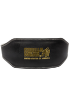 Gorilla Wear Gorilla Wear 6 Inch Padded Leather Lifting Belt Lifting Belts Black/Gold