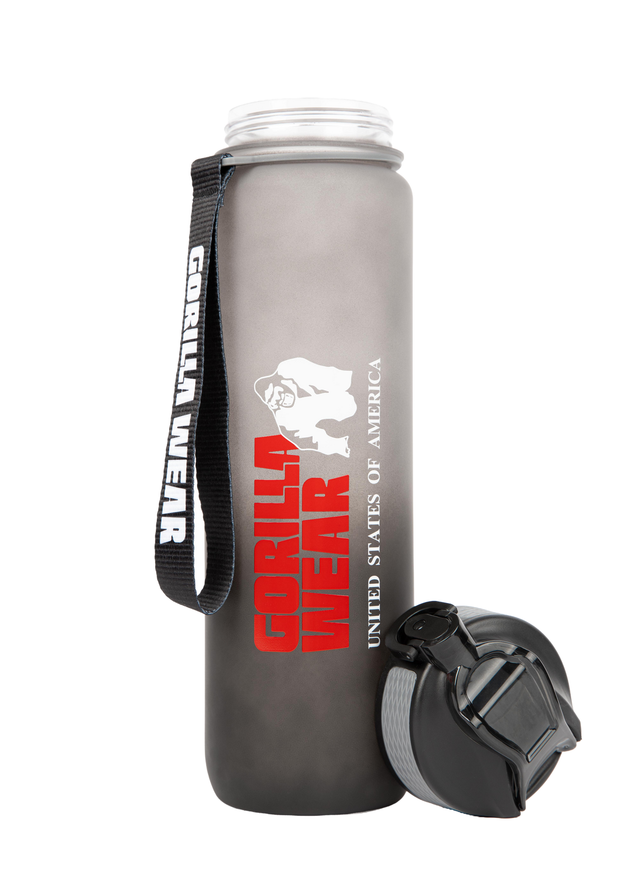 Gorilla Wear Gradient Water Bottle 1000ML Shakers & Bottles Black/Gray