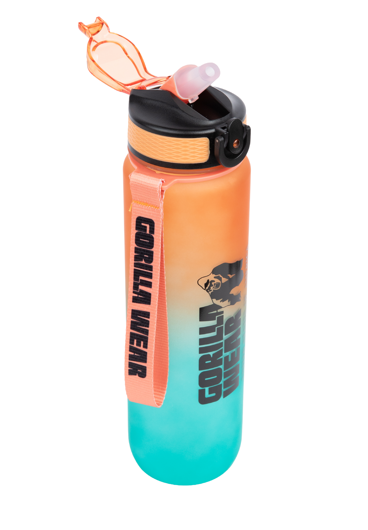 Gorilla Wear Gradient Water Bottle 1000ML Shakers & Bottles Green/Orange