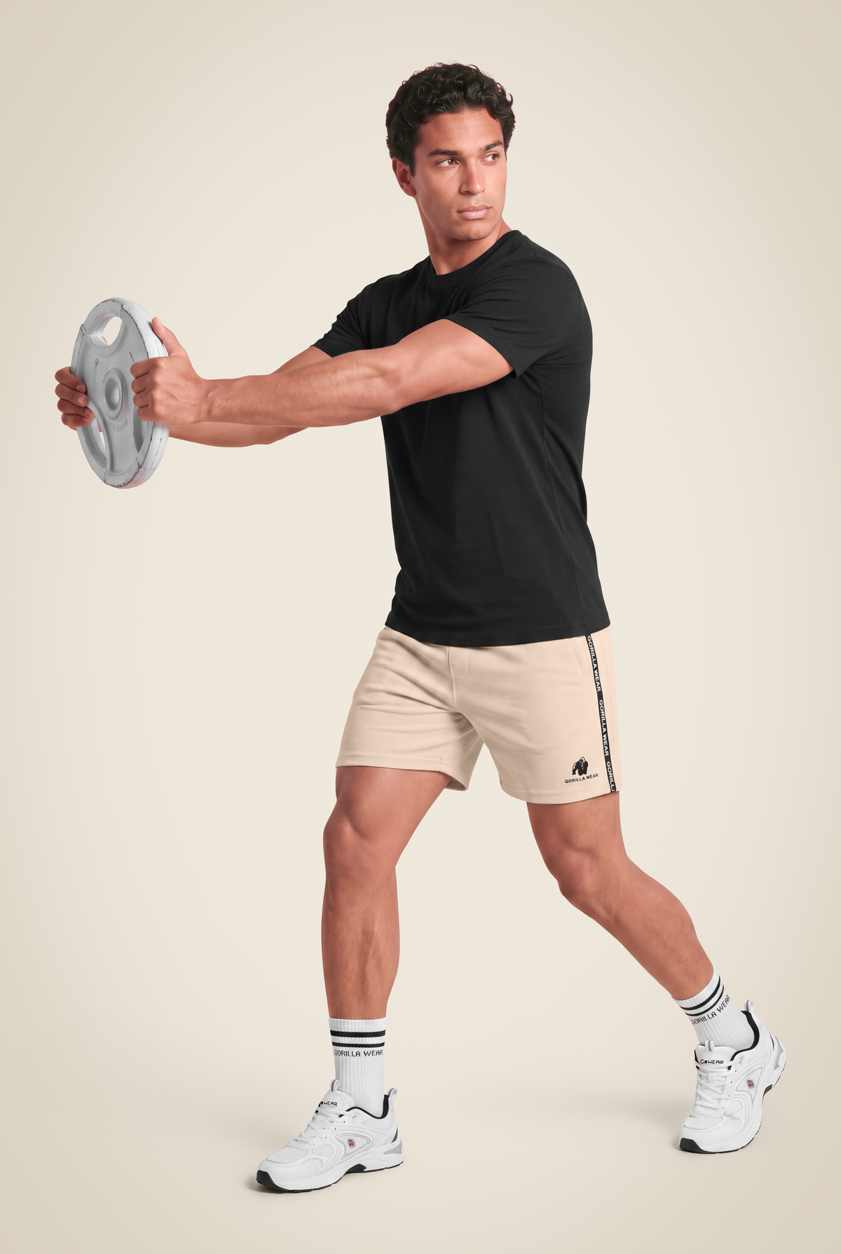 Gorilla Wear Harvey Track Shorts Shorts Beige
