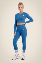 Gorilla Wear Hilton Seamless Long Sleeve T-Shirt & Tops Blue