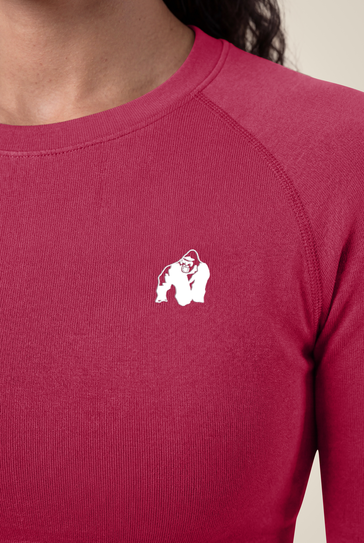 Gorilla Wear Hilton Seamless Long Sleeve T-Shirt & Tops Fuchsia