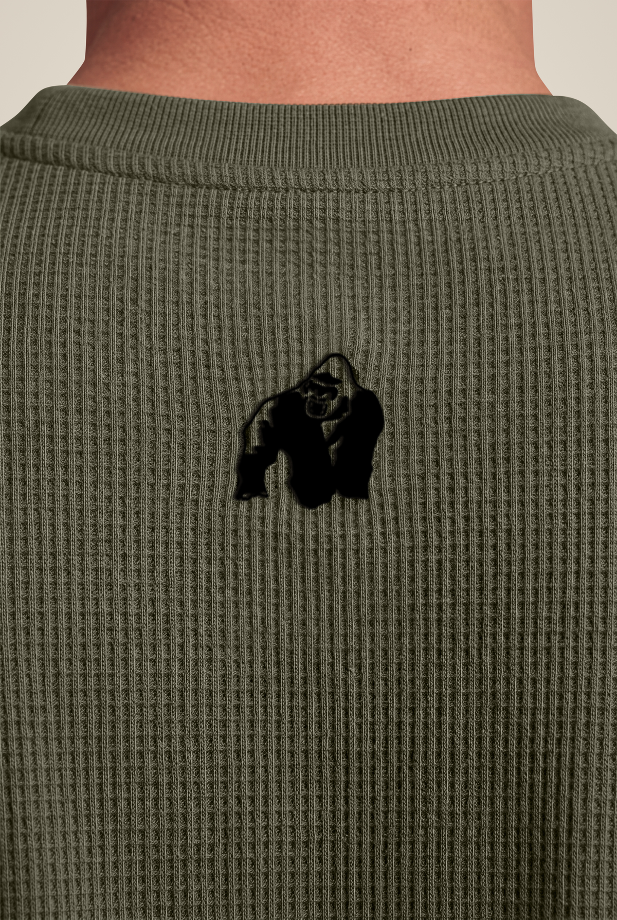 Gorilla Wear Idaho Oversized Waffle T-Shirt T-Shirt & Tops Army Green