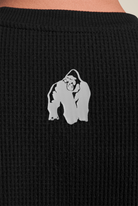 Gorilla Wear Idaho Oversized Waffle T-Shirt - Black - Detail View