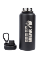 Gorilla Wear Insulated Stainless Steel Water Bottle 1000ML Shakers & Bottles Black