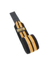 Gorilla Wear Knee Wraps 200CM Lifting Straps & Wraps Black/Gold