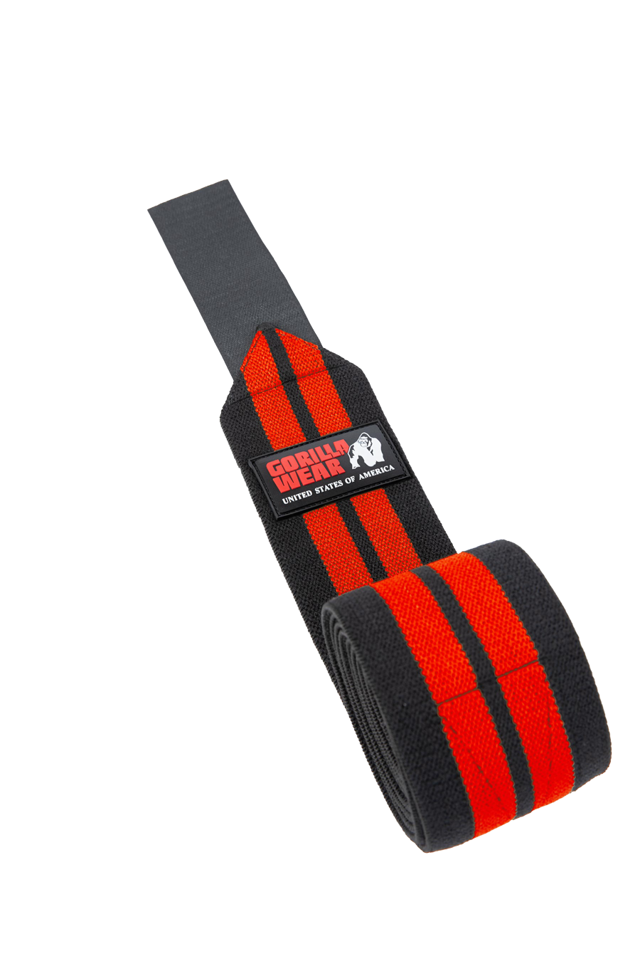 Gorilla Wear Knee Wraps 200CM Lifting Straps & Wraps Black/Red