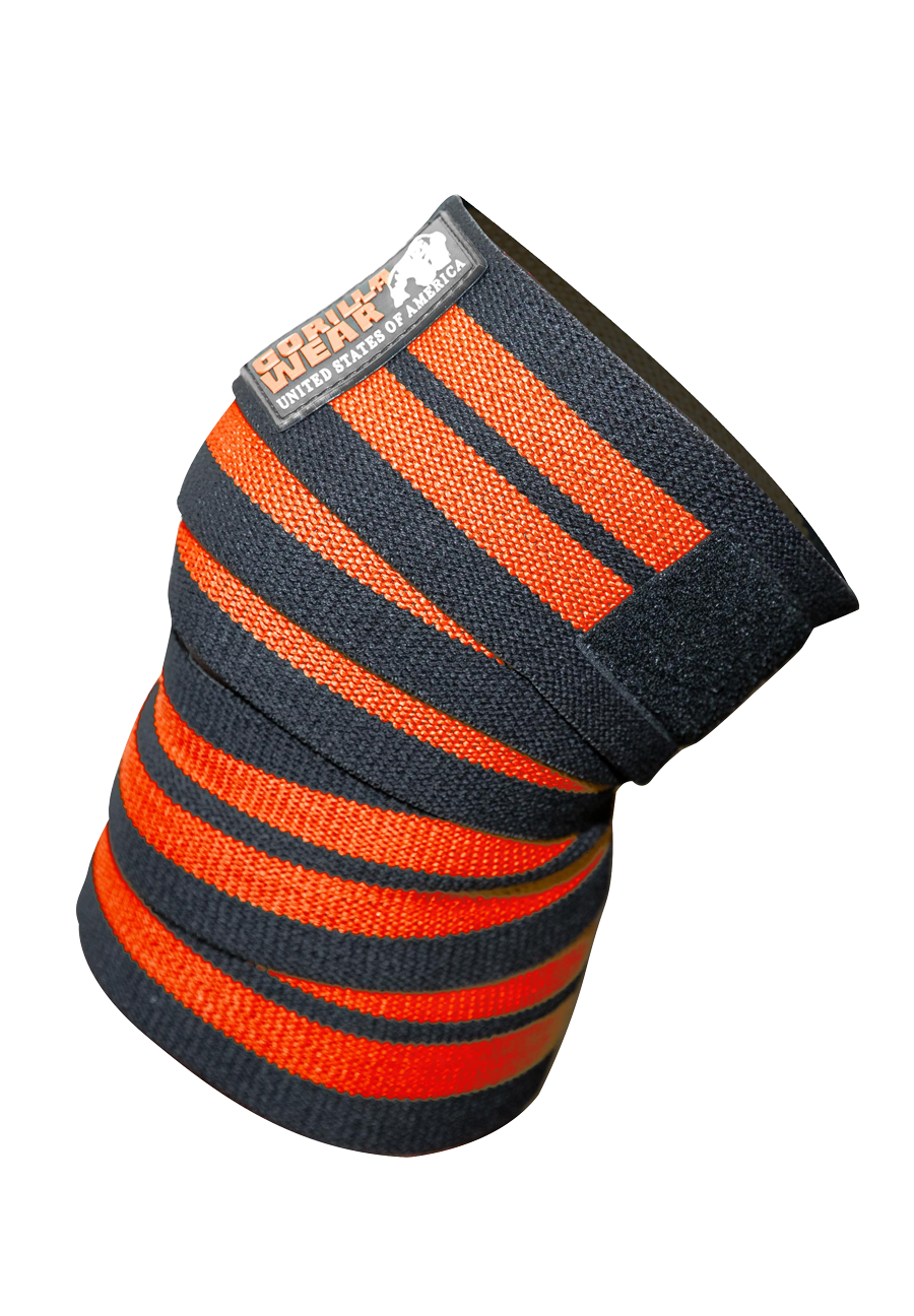 Gorilla Wear Knee Wraps 200CM Lifting Straps & Wraps Black/Red