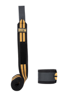 Gorilla Wear Knee Wraps 250CM Lifting Straps & Wraps Black/Gold