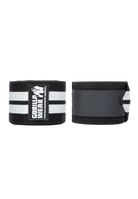 Gorilla Wear Knee Wraps 250CM Lifting Straps & Wraps Black/White