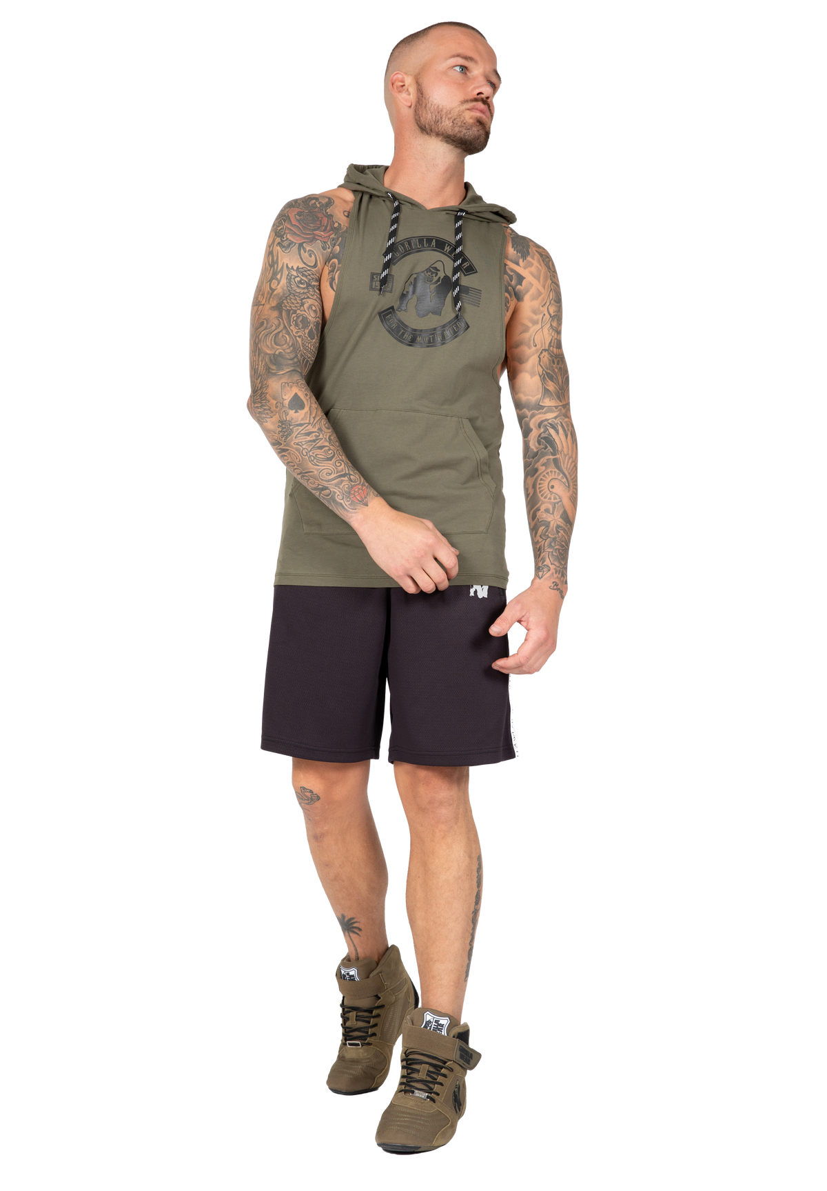 Gorilla Wear Lawrence Hooded Tank Top Tank Top Army Green