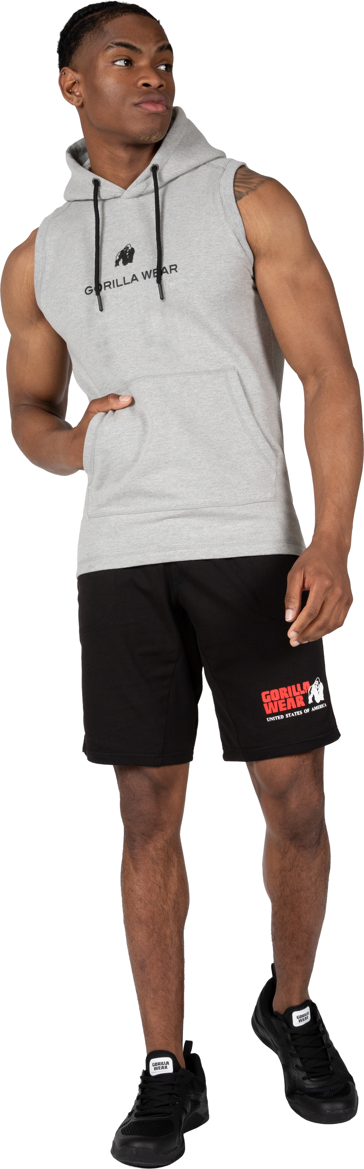 Gorilla Wear Lincoln Sleeveless Hoodie Hoodie & Sweatshirt Gray