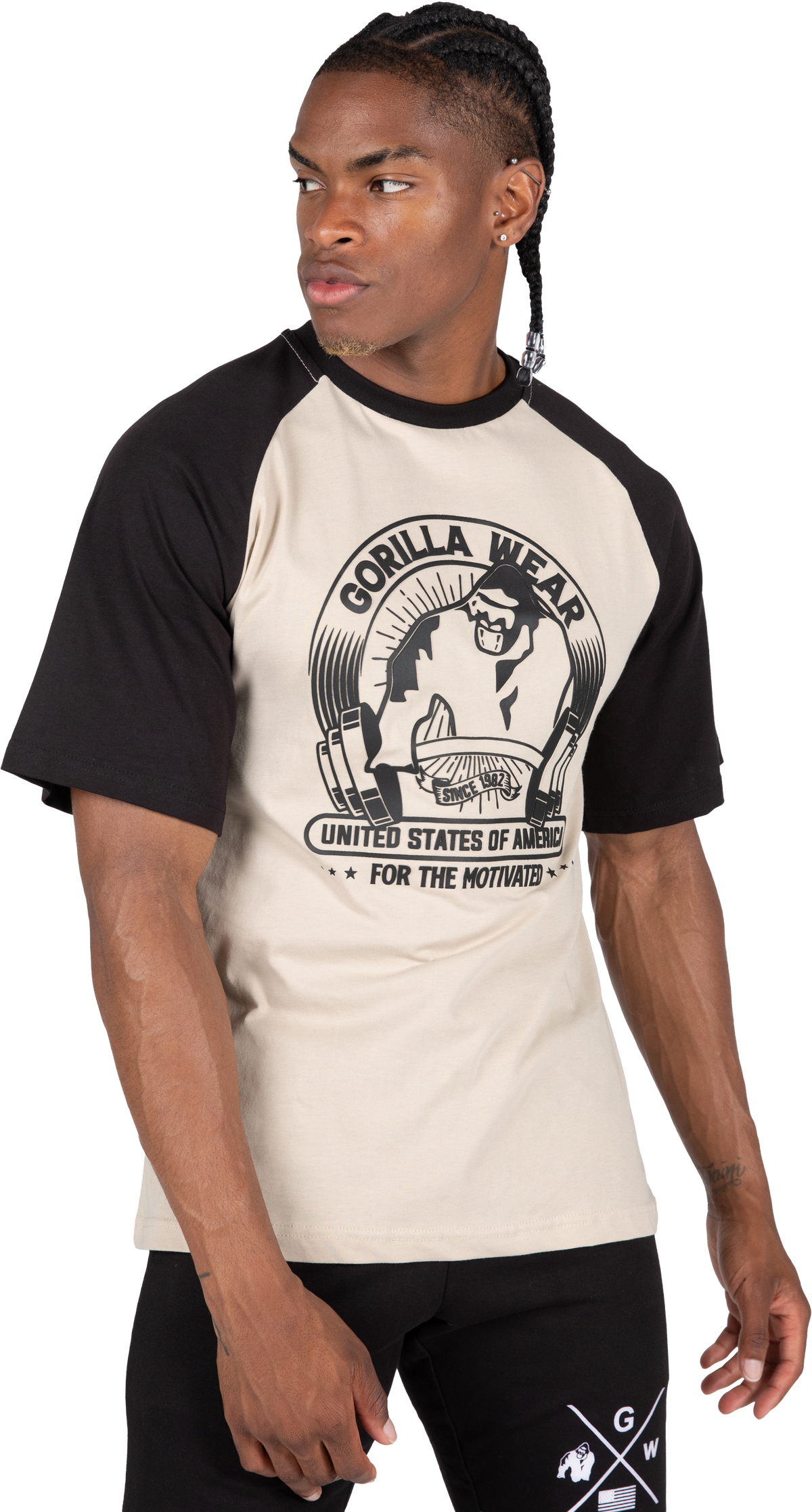 Gorilla Wear Logan Oversized T-Shirt T-Shirt & Tops Beige/Black