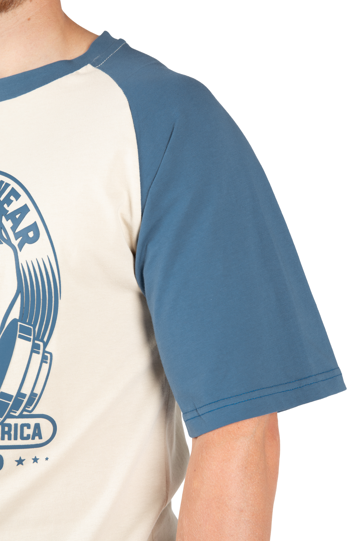 Gorilla Wear Logan Oversized T-Shirt T-Shirt & Tops Beige/Blue