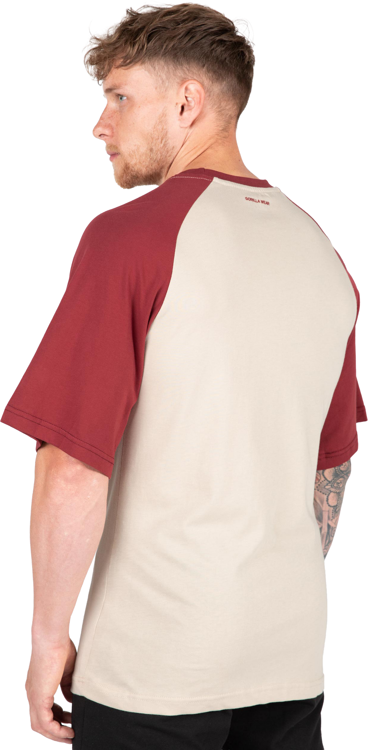 Gorilla Wear Logan Oversized T-Shirt T-Shirt & Tops Beige/Red