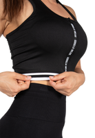 Gorilla Wear Mesa Zip Front Crop Top T-Shirt & Tops Black