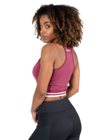 Gorilla Wear Mesa Zip Front Crop Top T-Shirt & Tops Burgundy