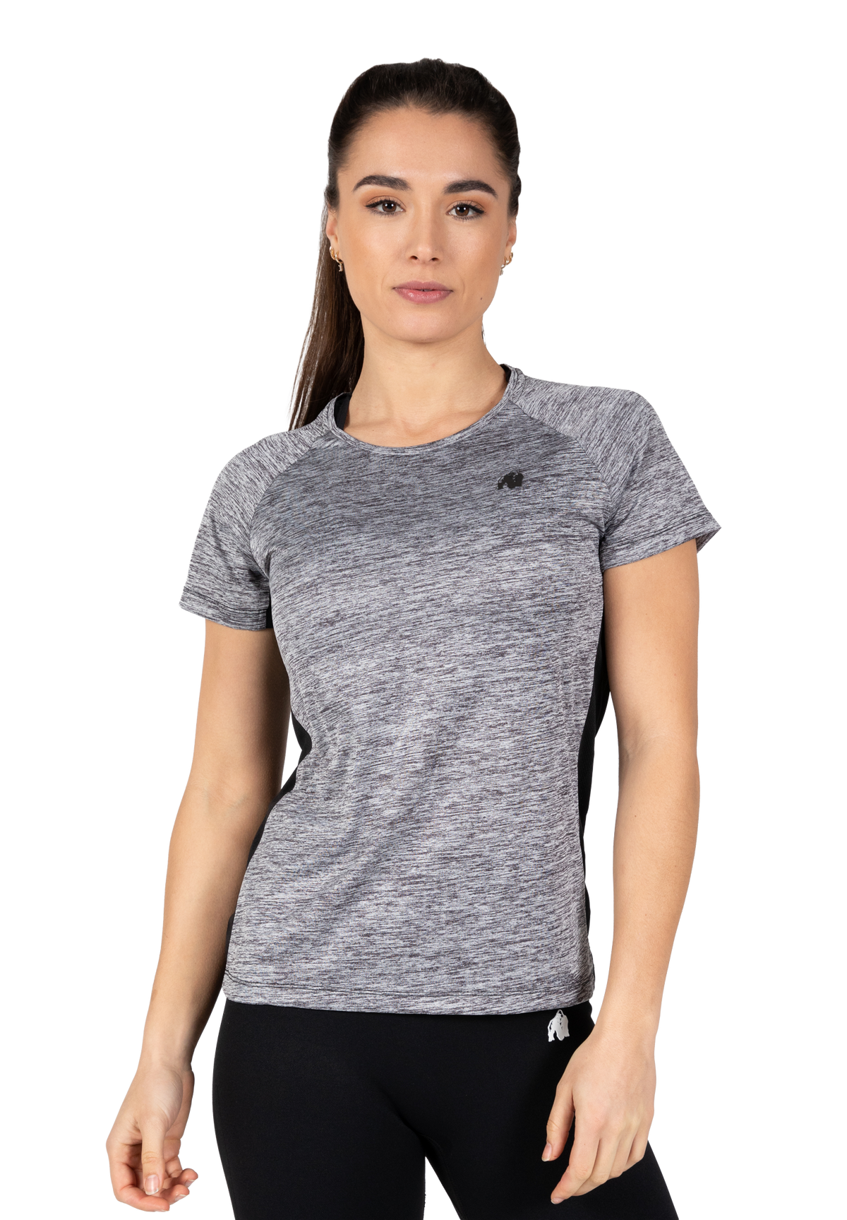 Monetta Performance T-Shirt - Gray Melange/Black
