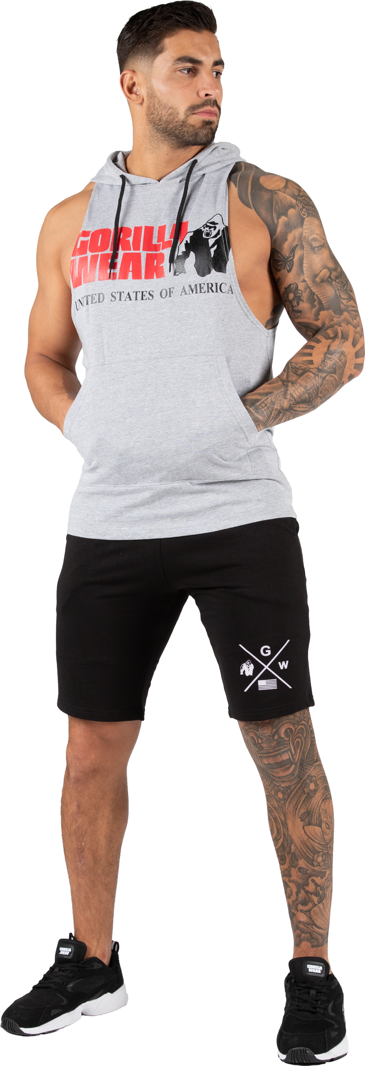 Gorilla Wear Rogers Hooded Tank Top Tank Top Gray Melange