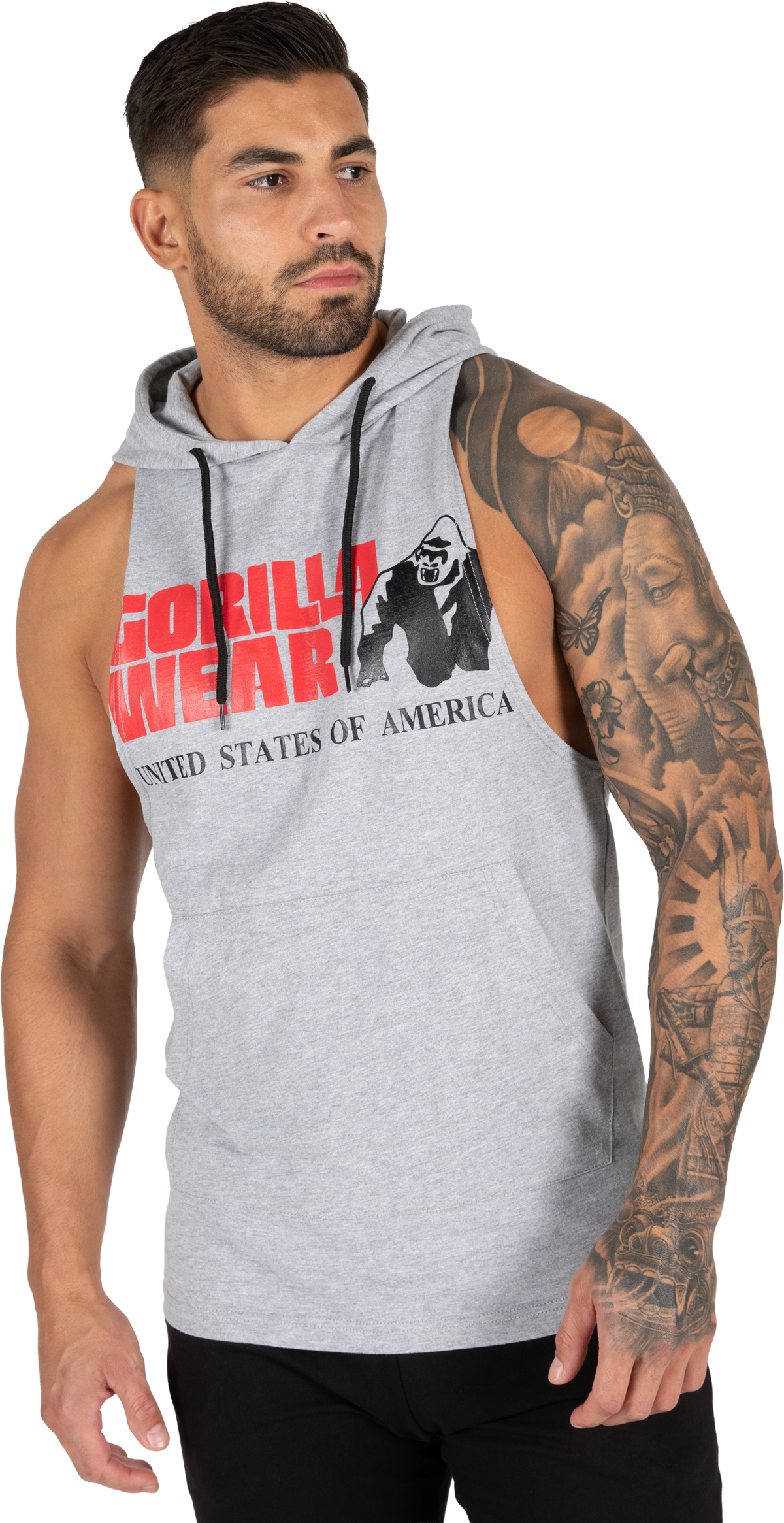 Gorilla Wear Rogers Hooded Tank Top Tank Top Gray Melange