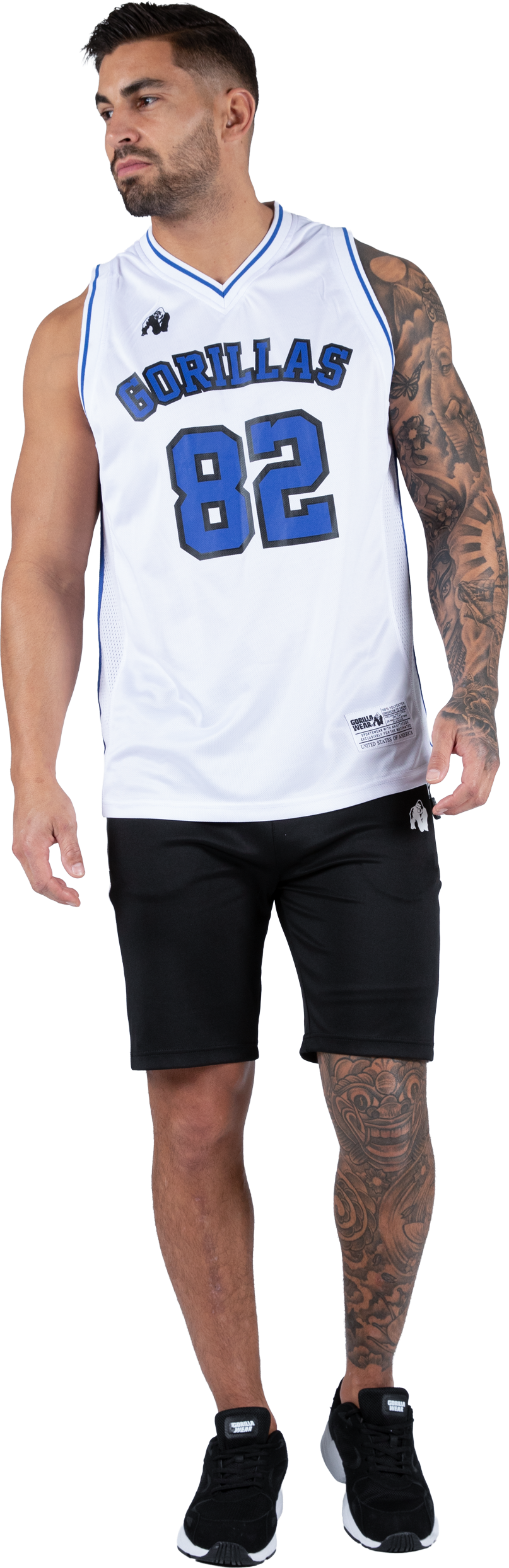Gorilla Wear San Mateo Jersey Tank Top Tank Top White/Blue