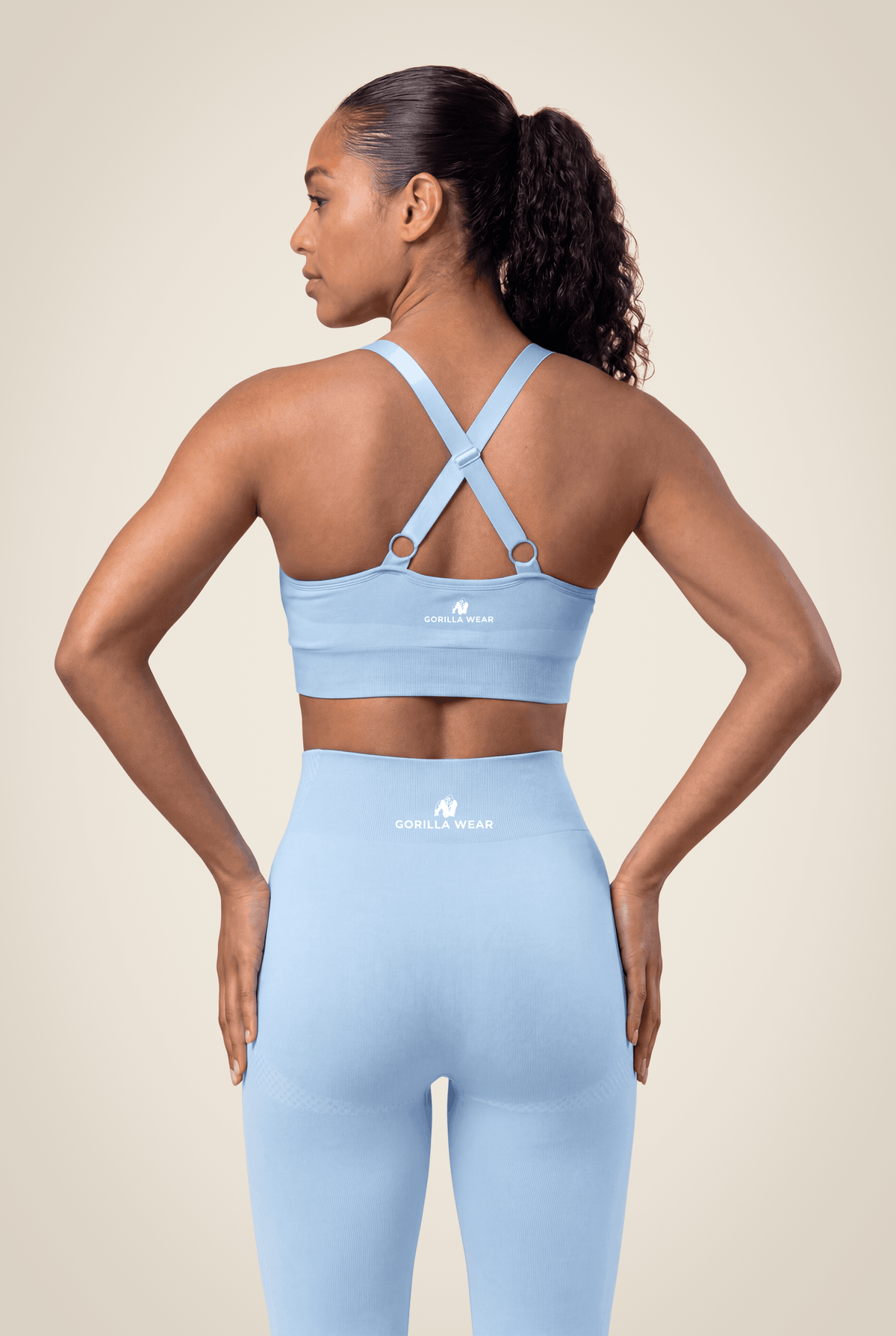 Gorilla Wear Selah Seamless Sports Bra Sports Bra Light Blue