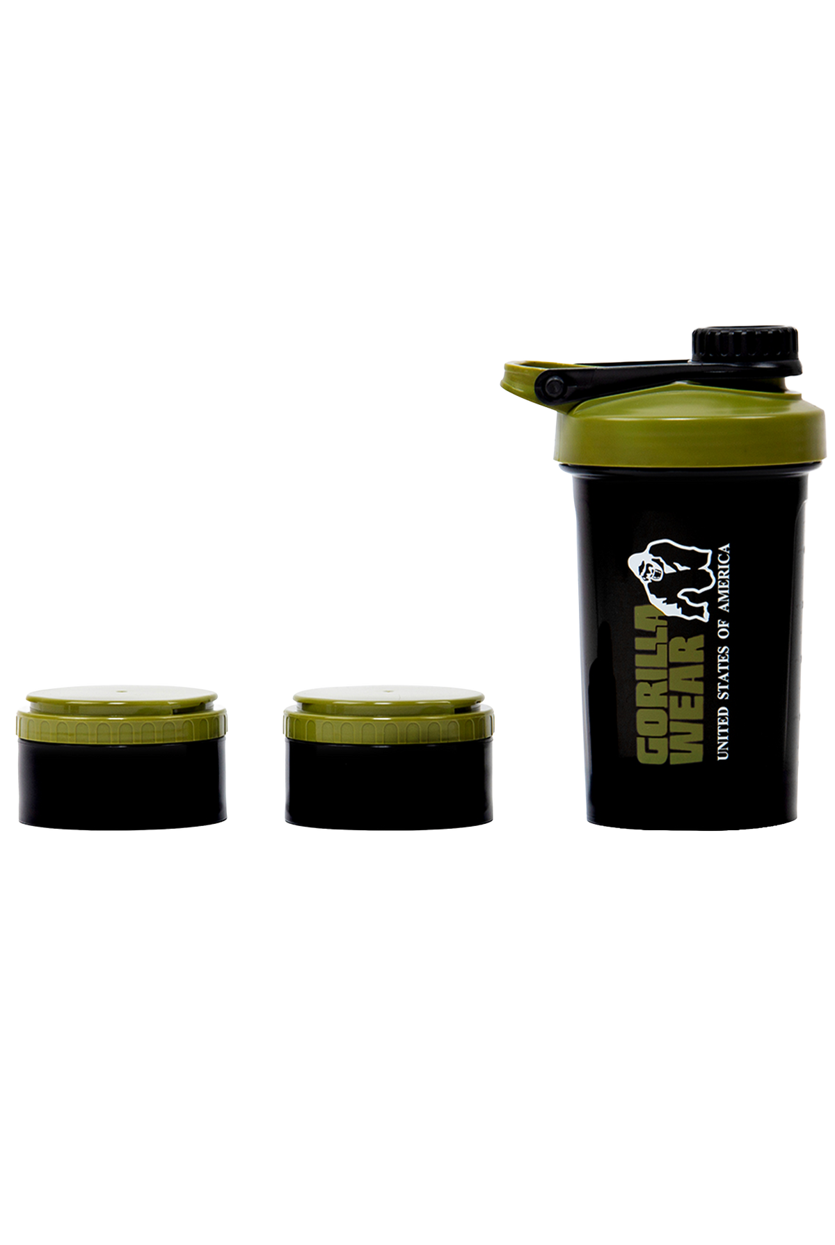 Gorilla Wear Shaker 2 GO 500ML Shakers & Bottles Black/Army Green