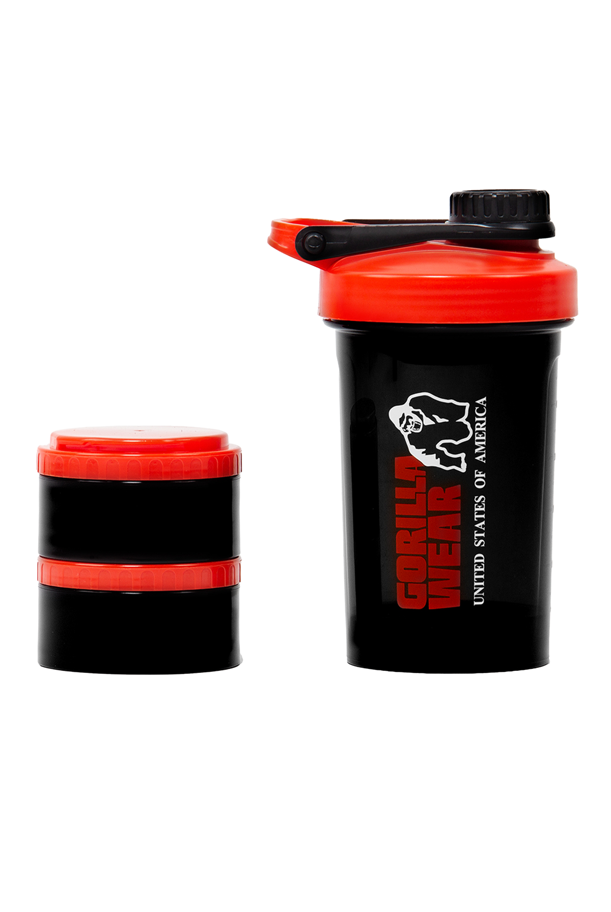 Gorilla Wear Shaker 2 GO 500ML Shakers & Bottles Black/Red