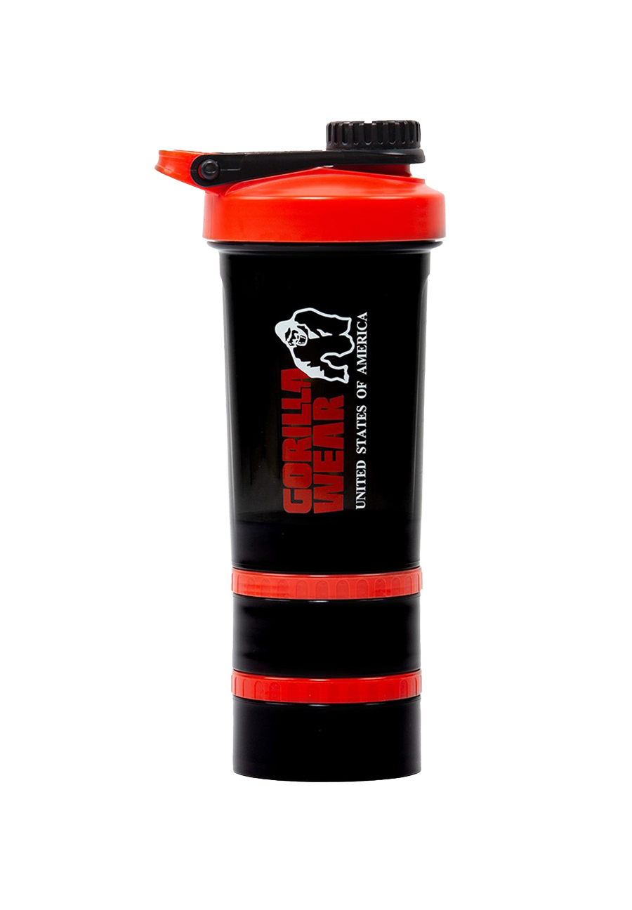 Gorilla Wear Shaker 2 GO 500ML Shakers & Bottles Black/Red