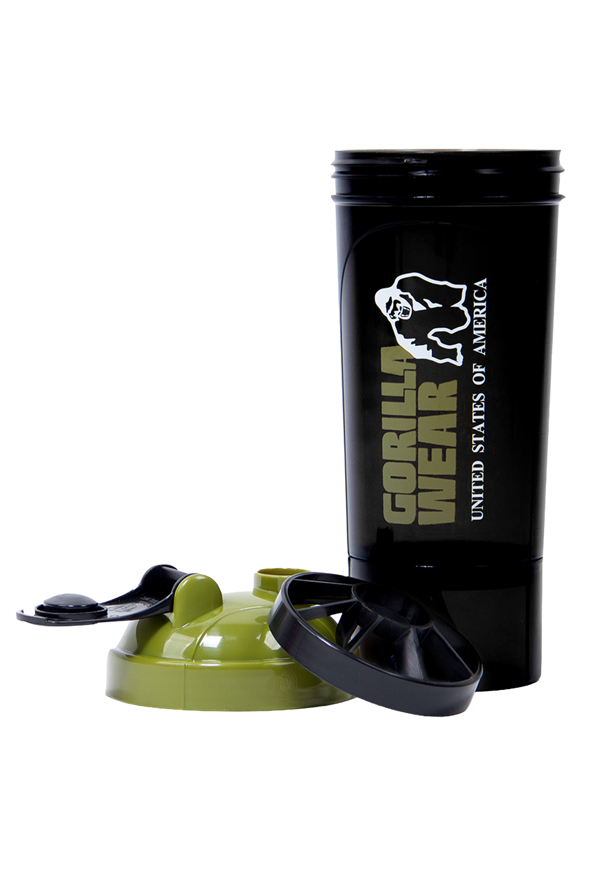 Gorilla Wear Shaker Compact 400ML Shakers & Bottles Black/Army Green
