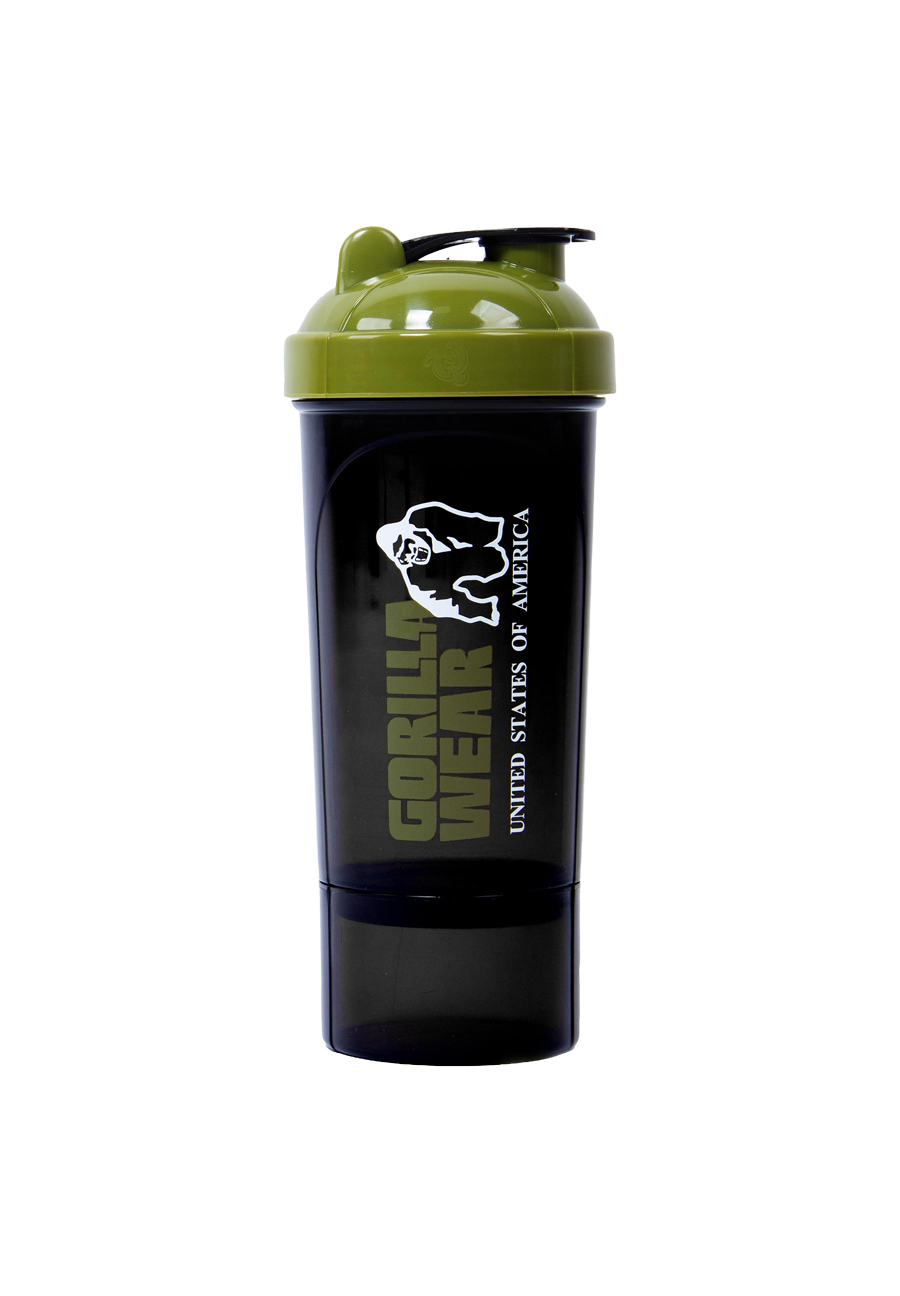 Gorilla Wear Shaker Compact 400ML Shakers & Bottles Black/Army Green